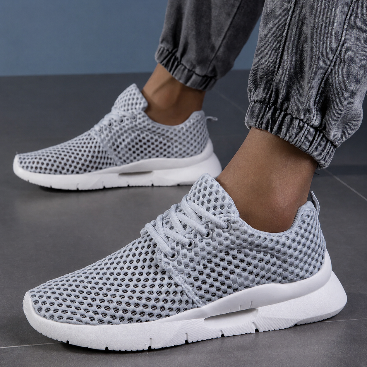 LAURENT MONACO | BASKETS DE MARCHE EN MAILLE POUR HOMMES