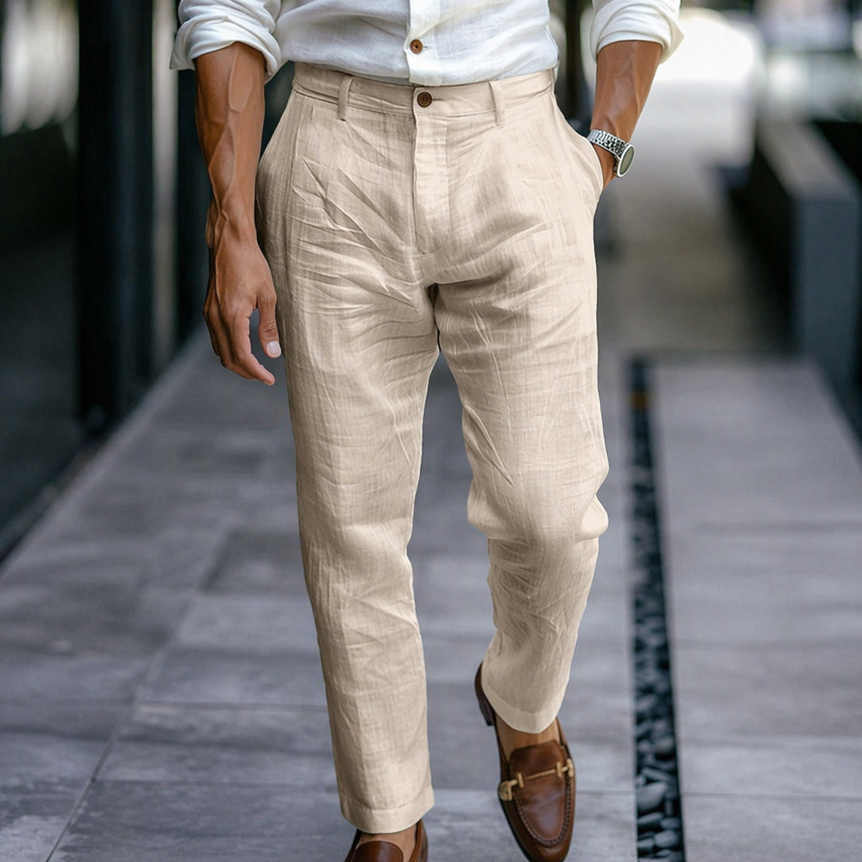 LAURENT MONACO | PANTALONS D'ÉTÉ CLASSIQUES POUR HOMMES