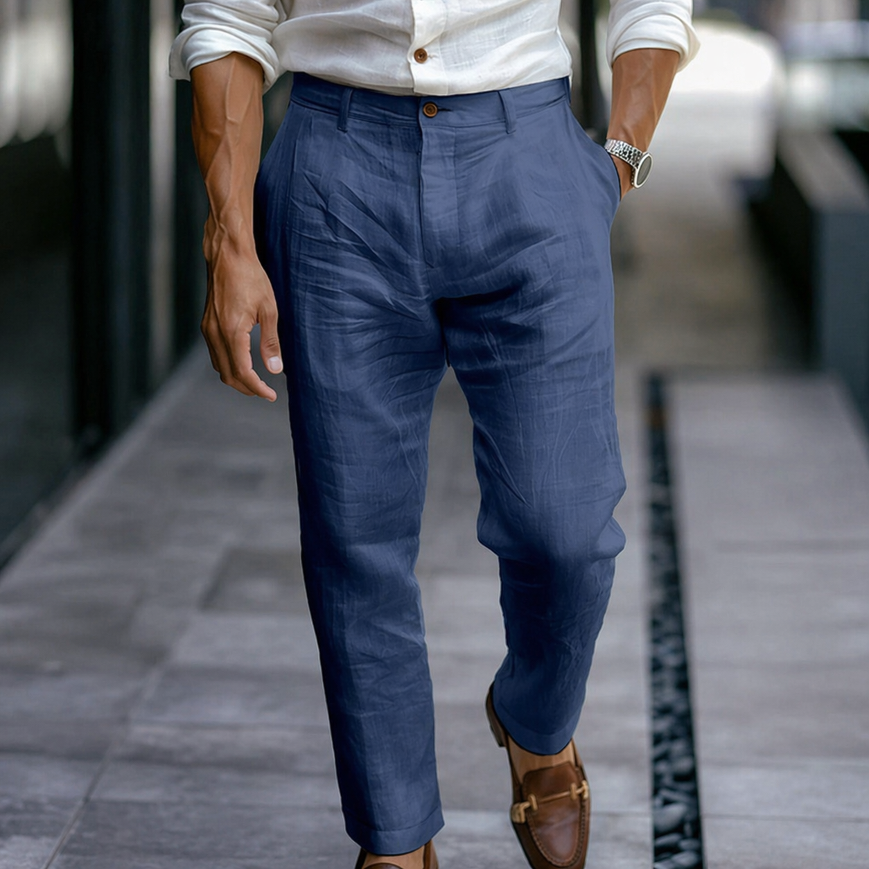 LAURENT MONACO | PANTALONS D'ÉTÉ CLASSIQUES POUR HOMMES