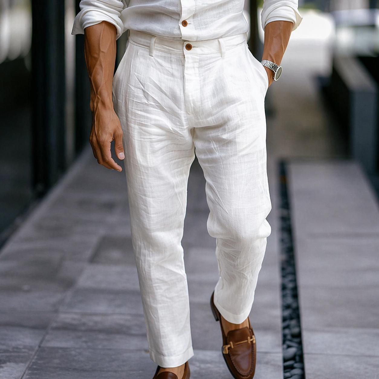 LAURENT MONACO | PANTALONS D'ÉTÉ CLASSIQUES POUR HOMMES