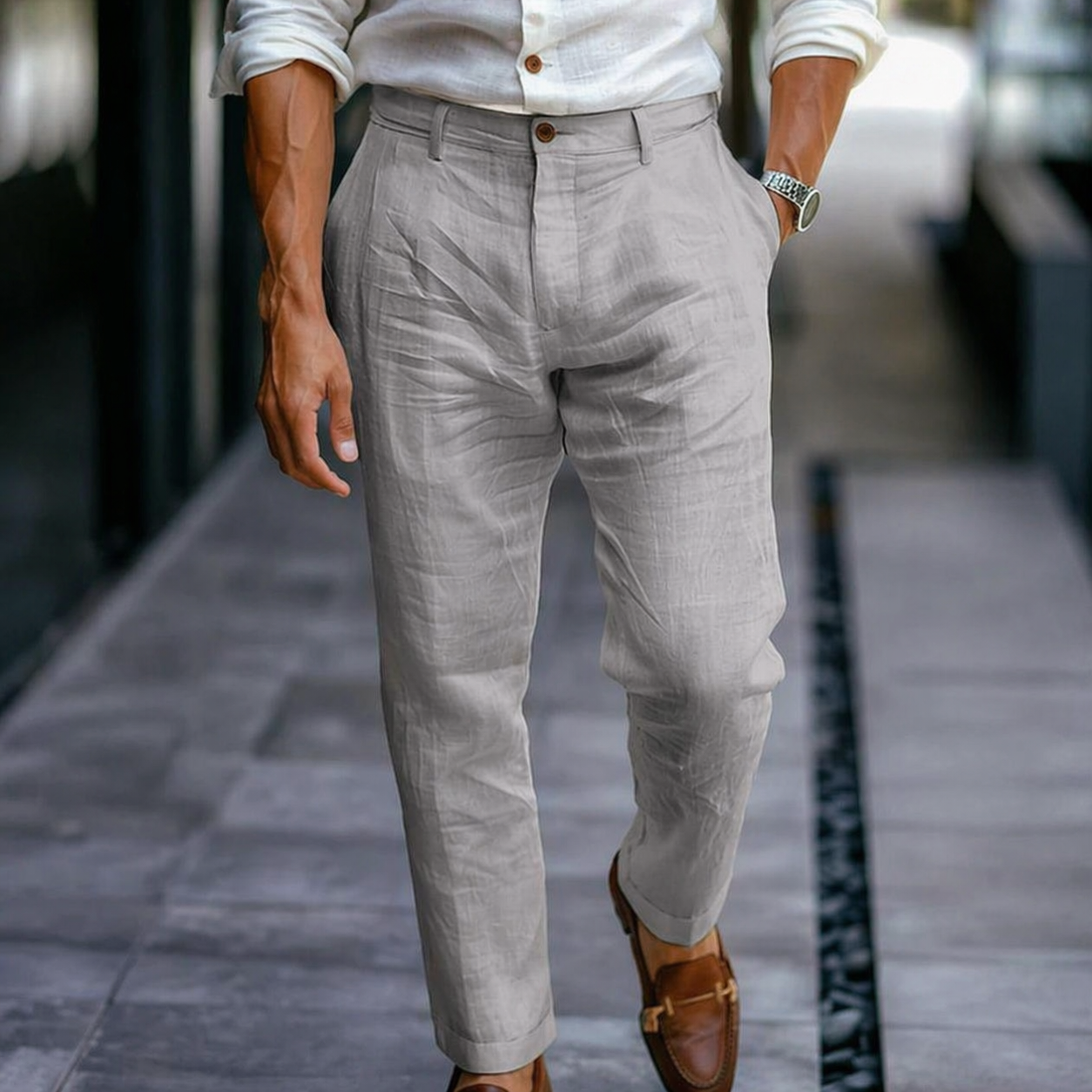 LAURENT MONACO | PANTALONS D'ÉTÉ CLASSIQUES POUR HOMMES