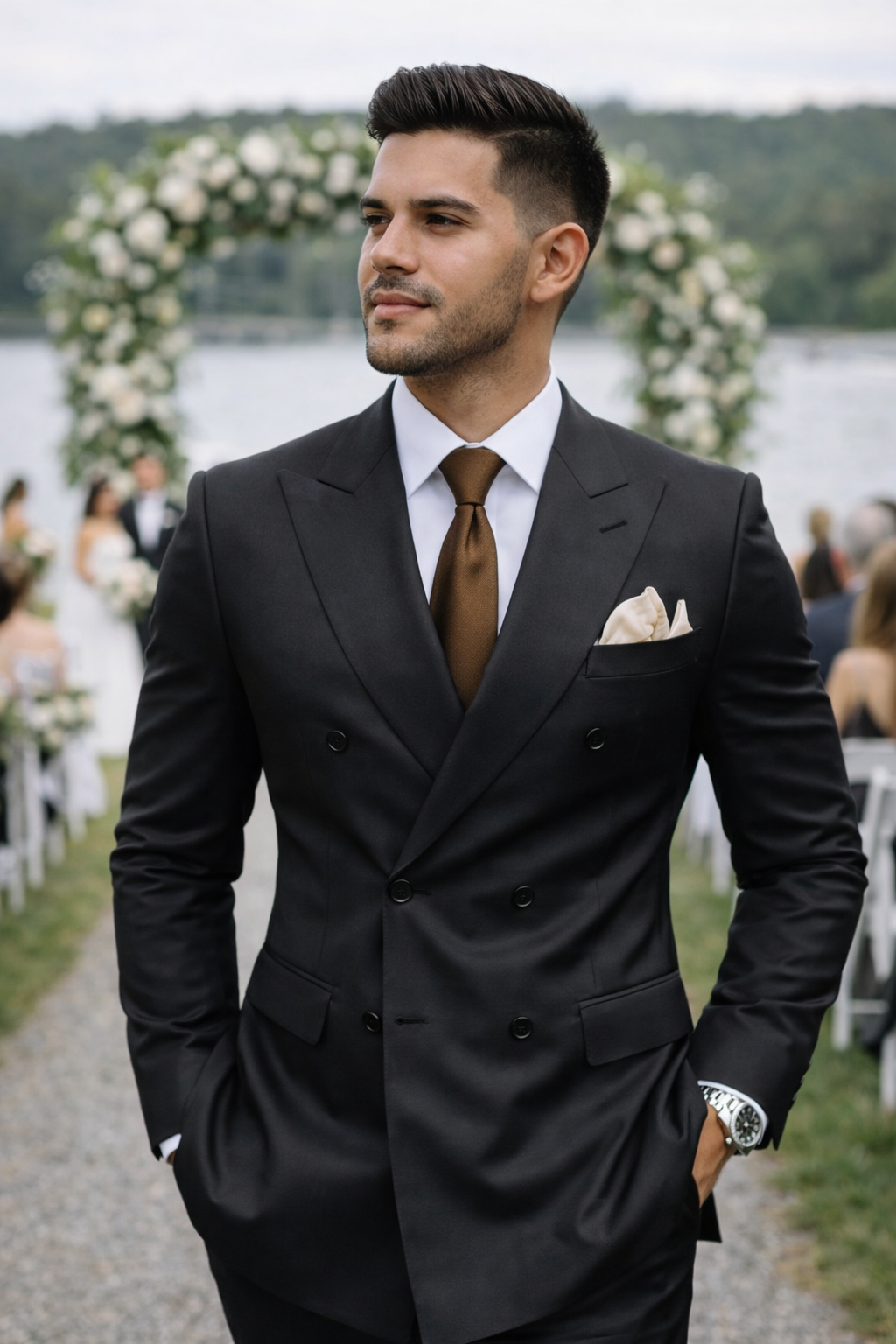 LAURENT MONACO | COSTUME À DOUBLE BOUTONNAGE POUR HOMMES