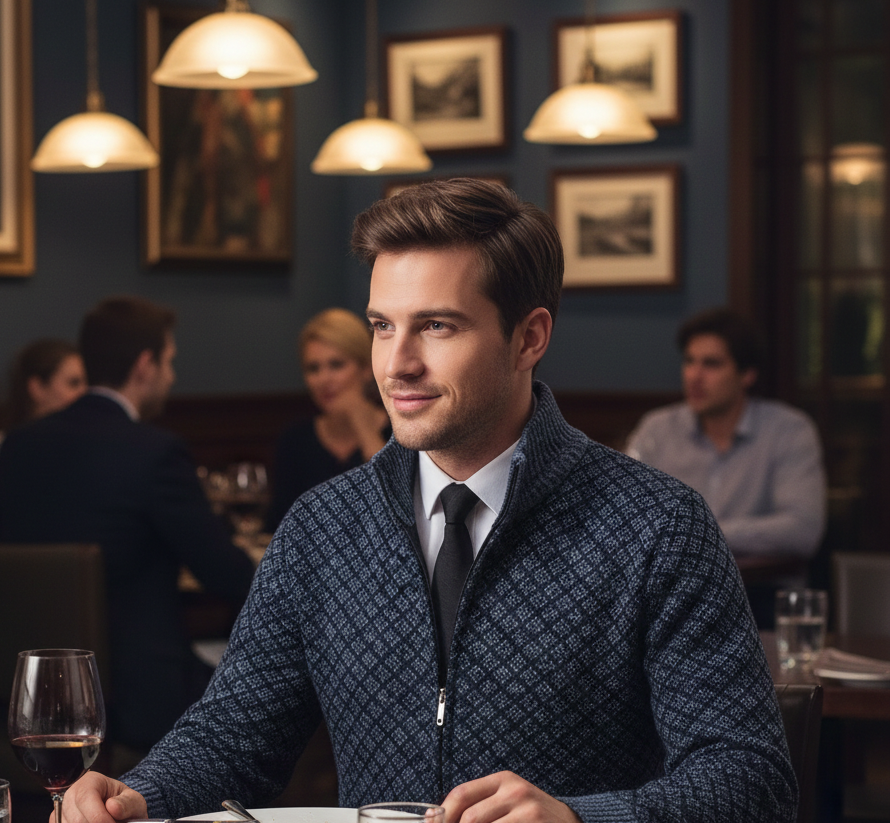 DAVID | CHALECO DE PUNTO CON RELIEVE PARA HOMBRE
