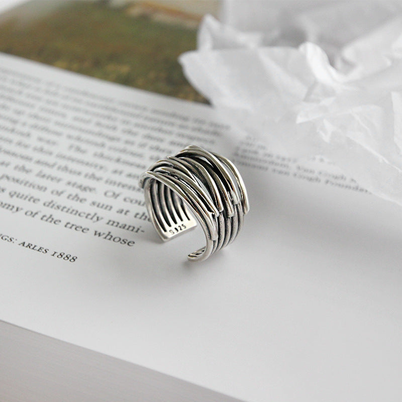 DELACROIX | BAGUE AJUSTABLE EN ARGENT À COUCHES