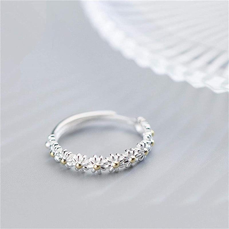 DELACROIX | BAGUE AJUSTABLE EN ARGENT AVEC MARGUERITE