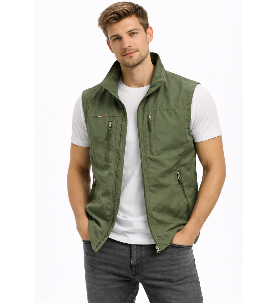 LAURENT MONACO | GILET ZIP EXTERIEUR POUR HOMMES