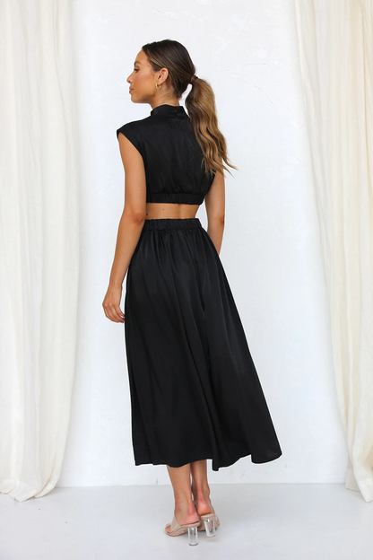 Rosa | Vestido midi con aberturas