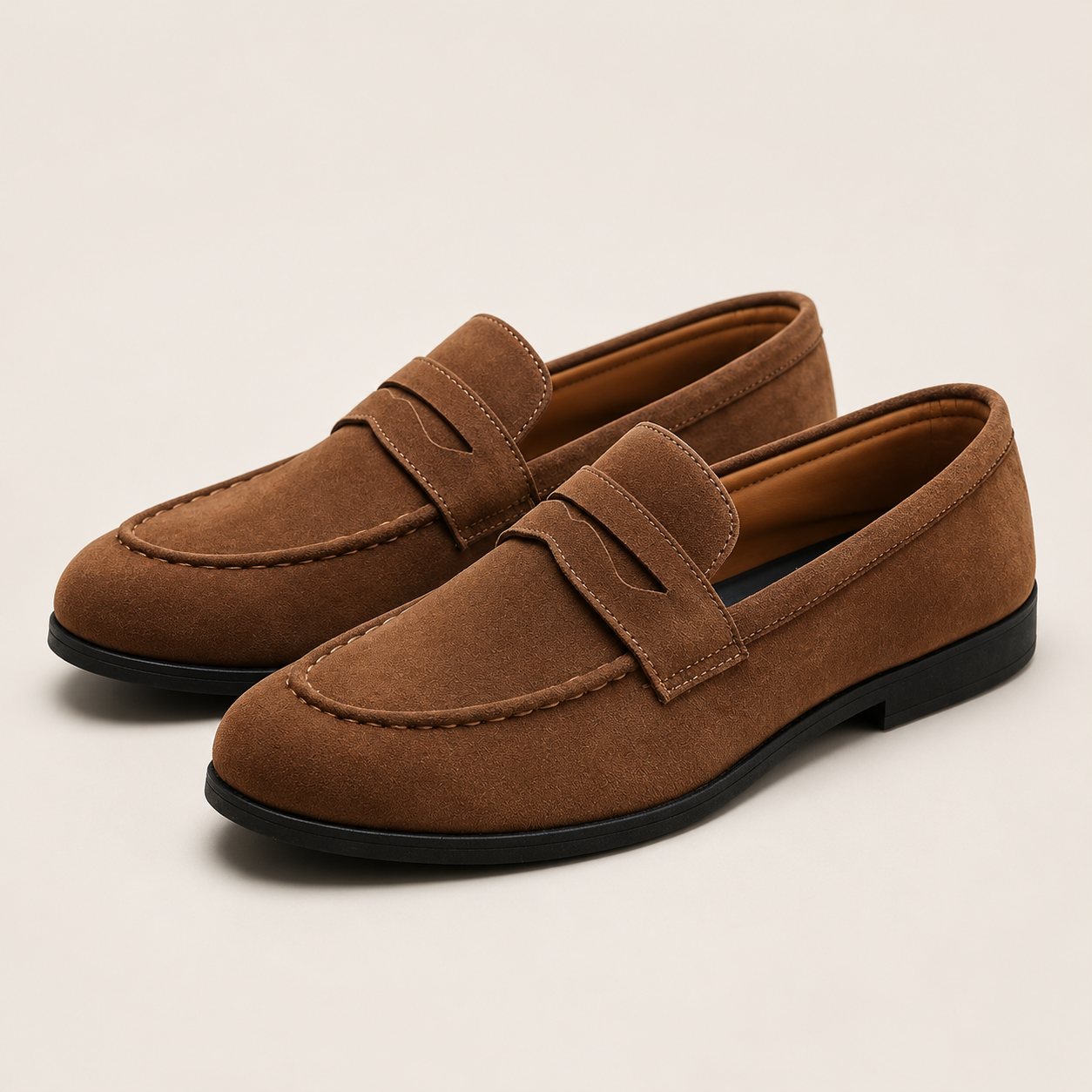 LAURENT MONACO | MOCASSINS EN DAIM PENNY POUR HOMMES