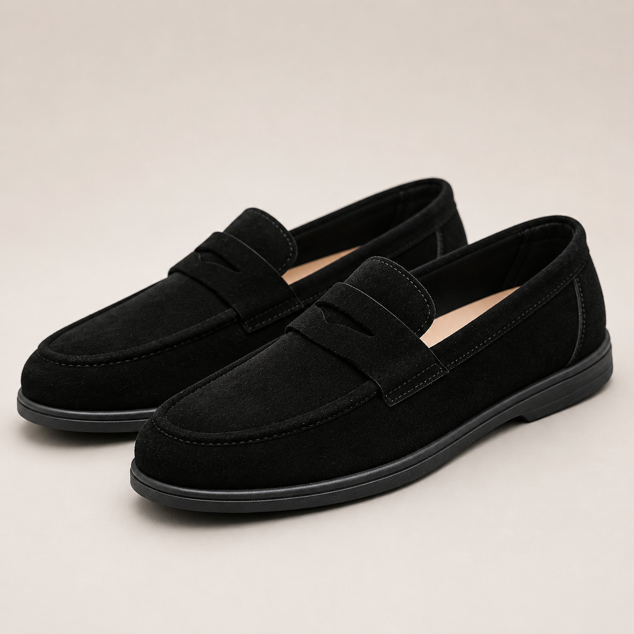 LAURENT MONACO | MOCASSINS EN DAIM PENNY POUR HOMMES