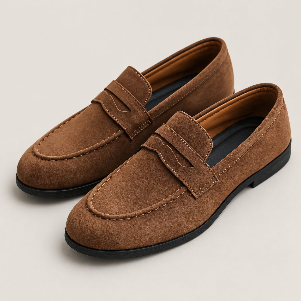 LAURENT MONACO | MOCASSINS EN DAIM PENNY POUR HOMMES