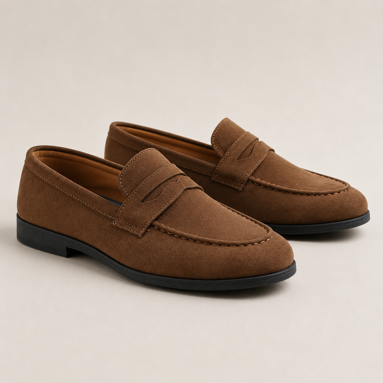 LAURENT MONACO | MOCASSINS EN DAIM PENNY POUR HOMMES
