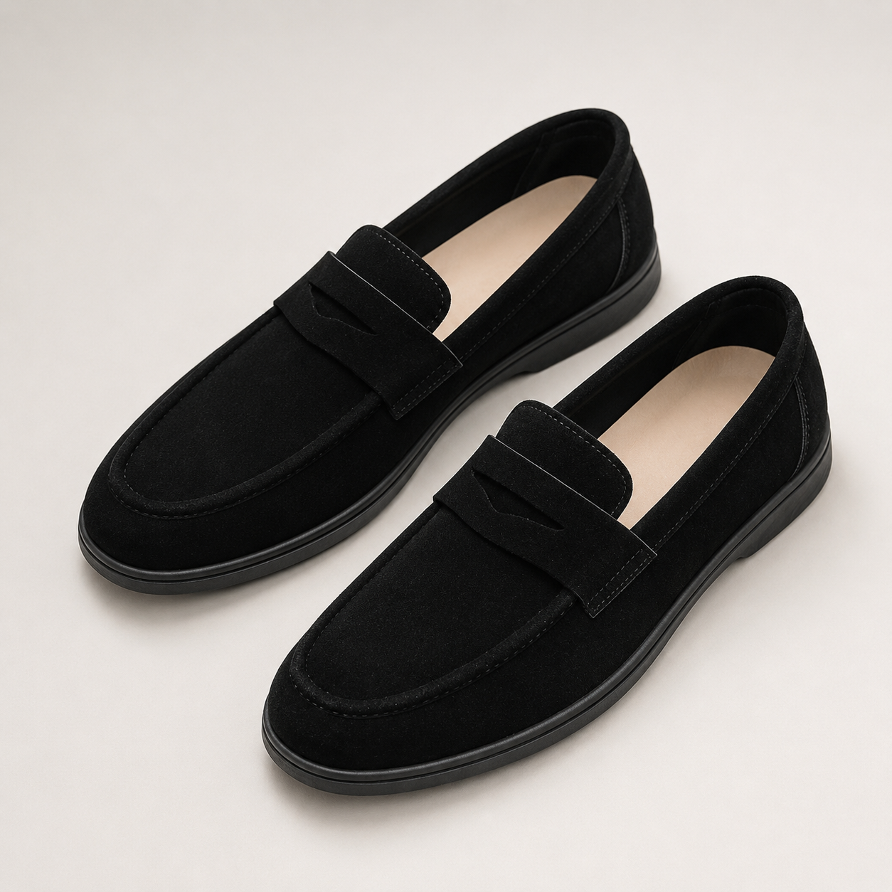 LAURENT MONACO | MOCASSINS EN DAIM PENNY POUR HOMMES
