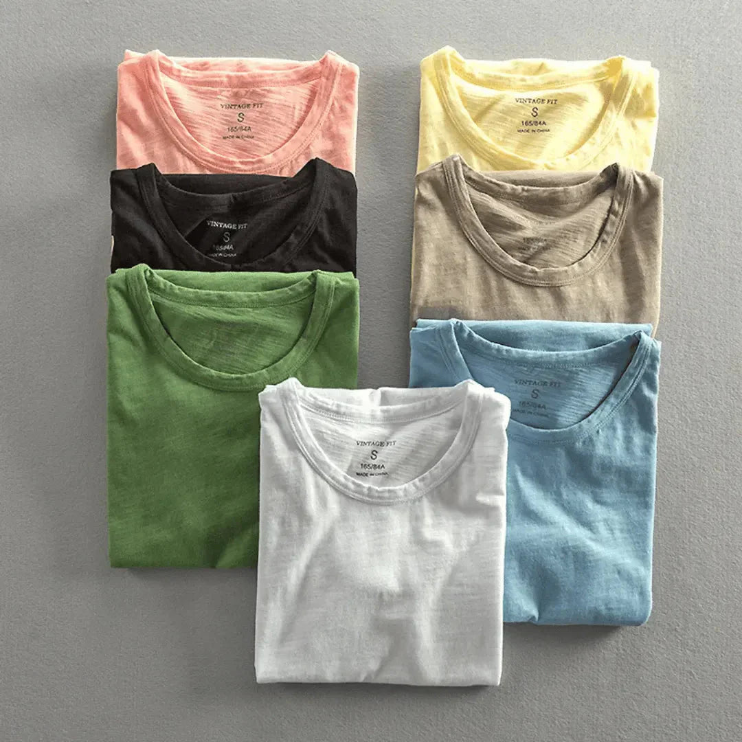 LAURENT MONACO | T-SHIRT EN COTON SLUB POUR HOMMES