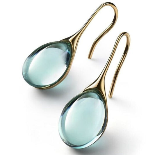 Diana | Aretes de cristal, oro y plata
