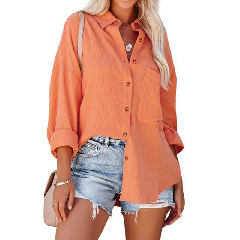 Melanie | Blusa Casual de Botones de Manga Larga