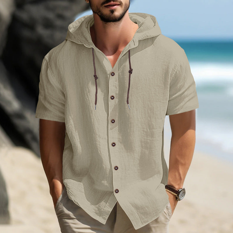 LAURENT MONACO | CHEMISE D'ÉTÉ À CAPUCHE POUR HOMMES