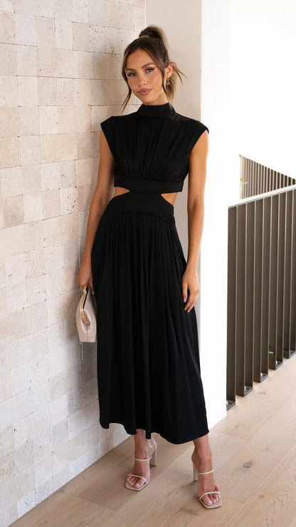 Rosa | Vestido midi con aberturas