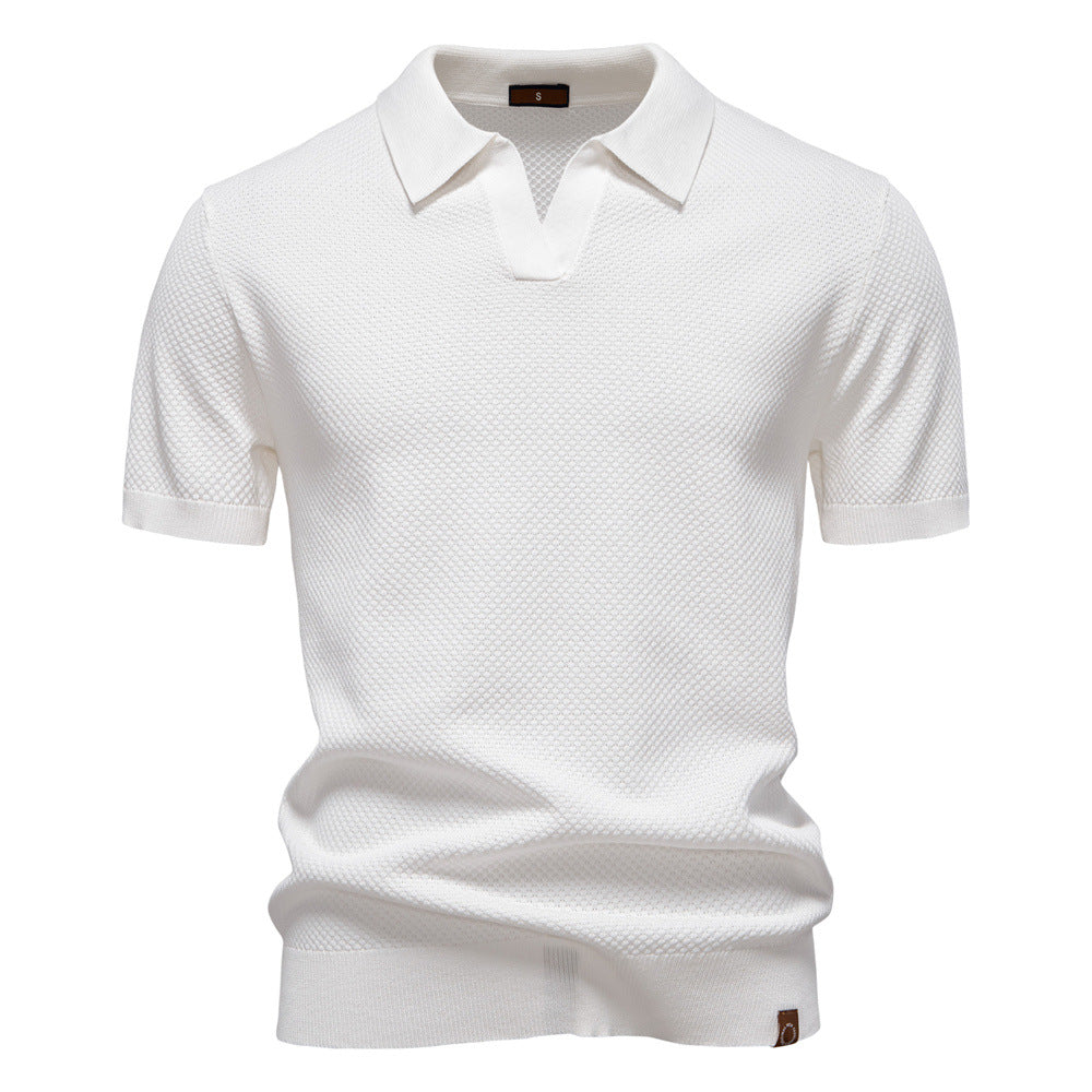 LAURENT MONACO | POLO EN MAILLE TEXTURÉE POUR HOMME