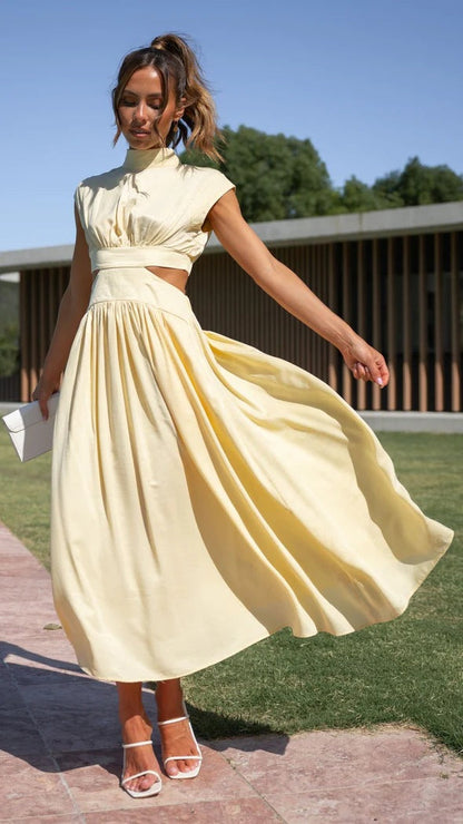 Rosa | Vestido midi con aberturas