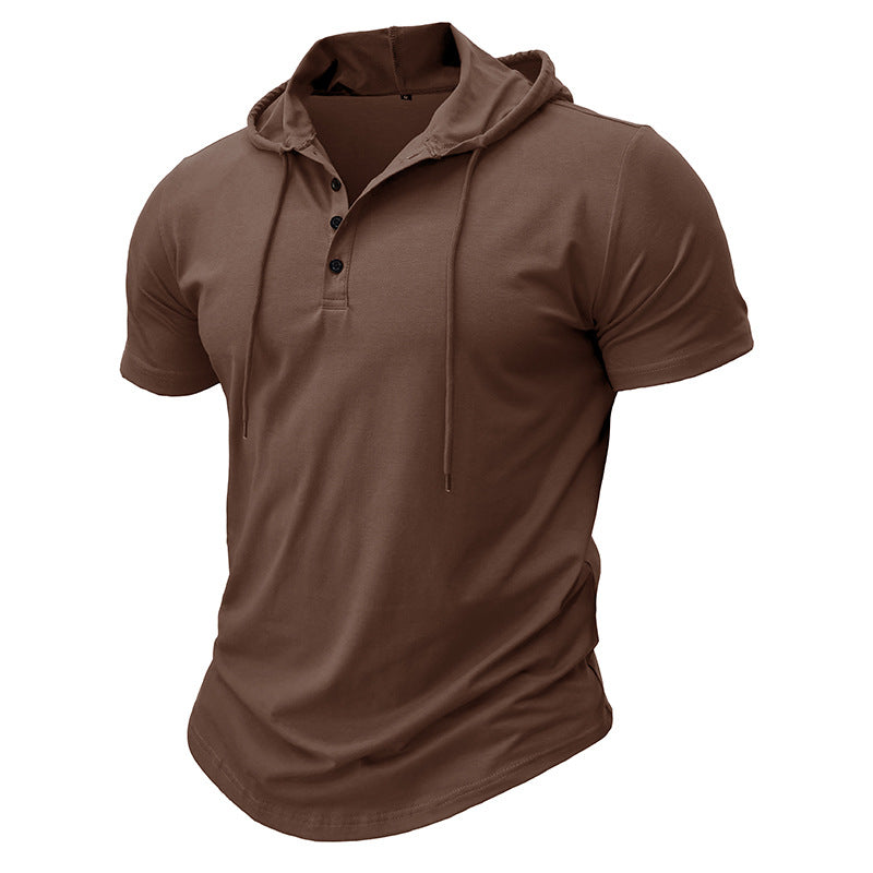 LAURENT MONACO | CHEMISE À MANCHES COURTES AVEC CAPUCHE POUR HOMMES