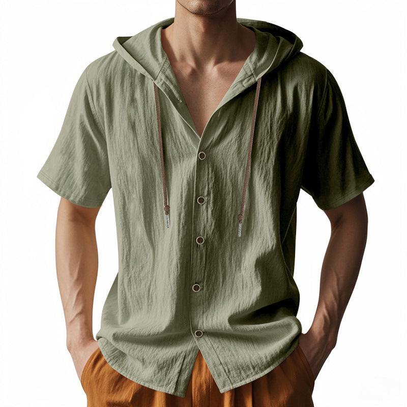 LAURENT MONACO | CHEMISE D'ÉTÉ À CAPUCHE POUR HOMMES