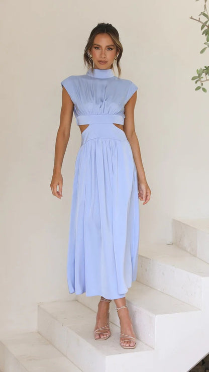 Rosa | Vestido midi con aberturas