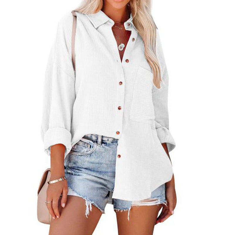 Melanie | Blusa Casual de Botones de Manga Larga