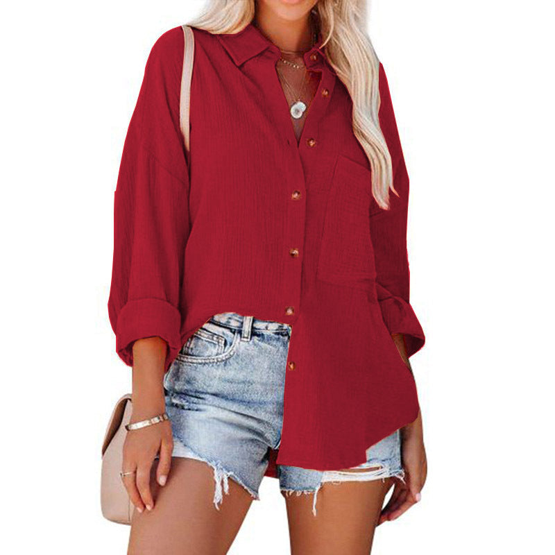 Melanie | Blusa Casual de Botones de Manga Larga