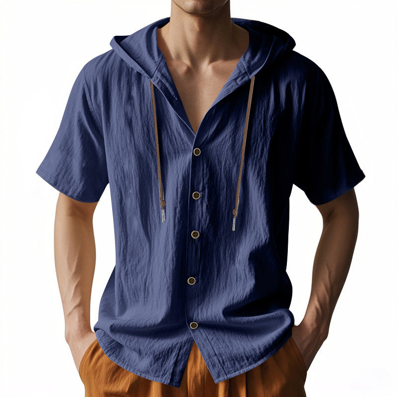 LAURENT MONACO | CHEMISE D'ÉTÉ À CAPUCHE POUR HOMMES