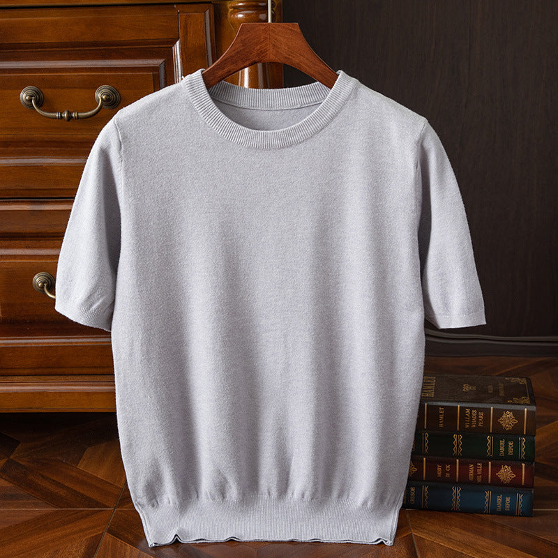 LAURENT MONACO | T-SHIRT EN MAILLE REFINÉ POUR HOMMES
