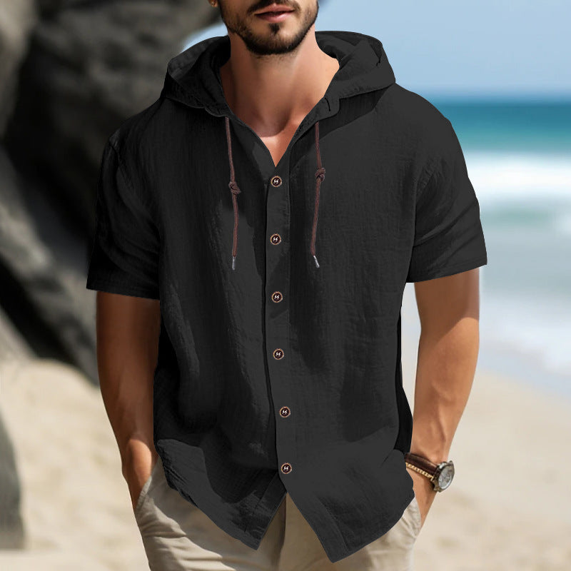 LAURENT MONACO | CHEMISE D'ÉTÉ À CAPUCHE POUR HOMMES