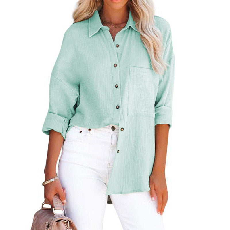 Melanie | Blusa Casual de Botones de Manga Larga