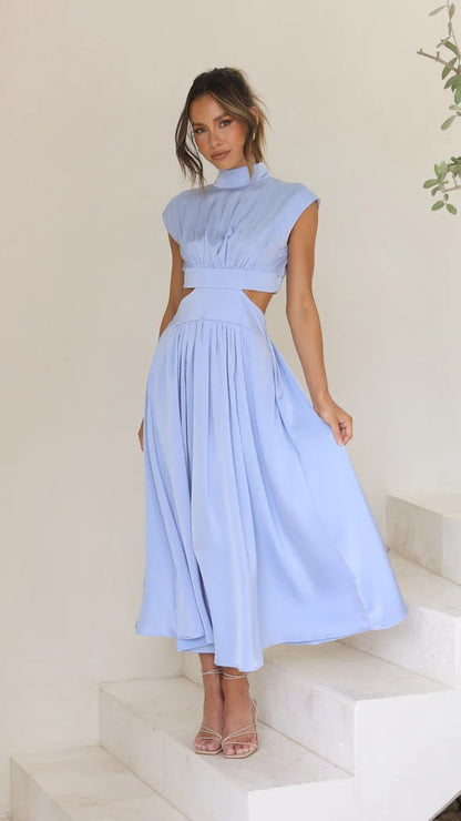 Rosa | Vestido midi con aberturas
