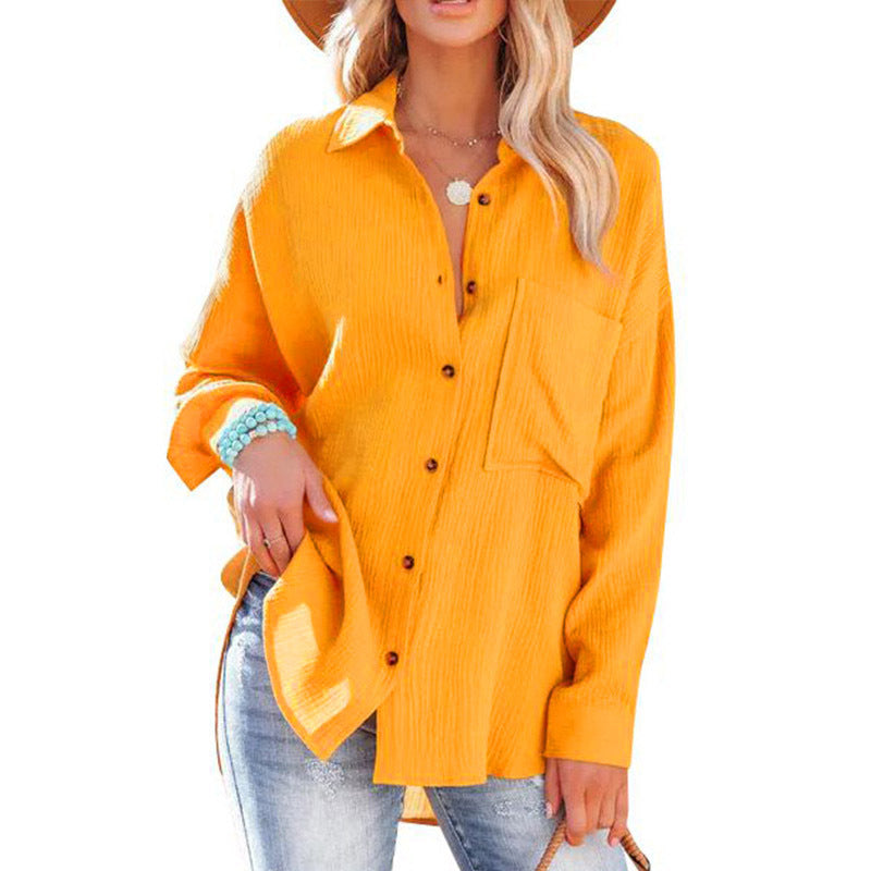 Melanie | Blusa Casual de Botones de Manga Larga