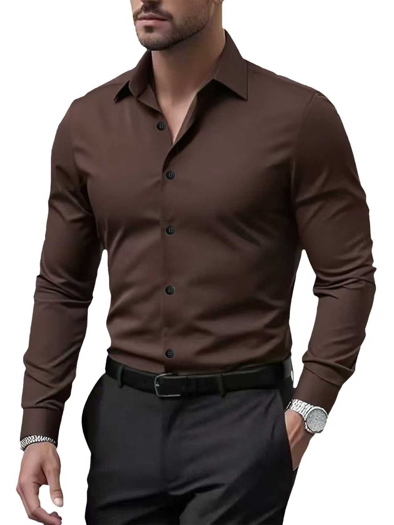 LAURENT MONACO | CHEMISE D'AFFAIRES À MANCHES LONGUES POUR HOMMES