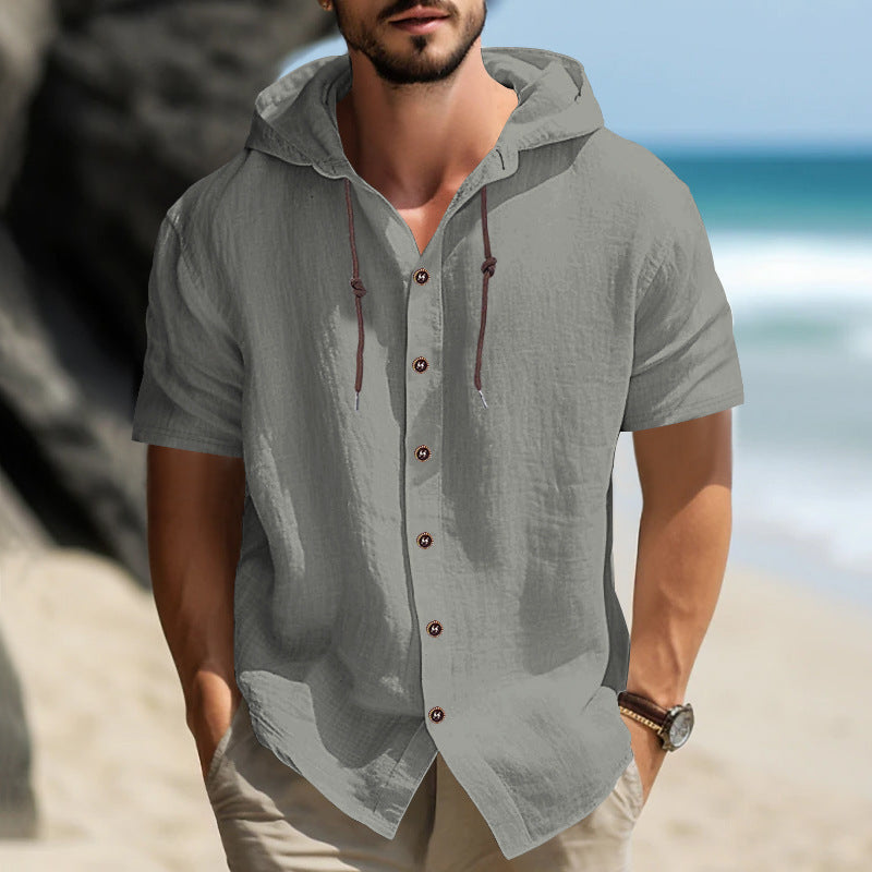 LAURENT MONACO | CHEMISE D'ÉTÉ À CAPUCHE POUR HOMMES