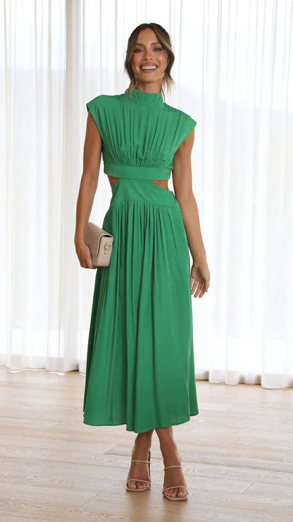 Rosa | Vestido midi con aberturas