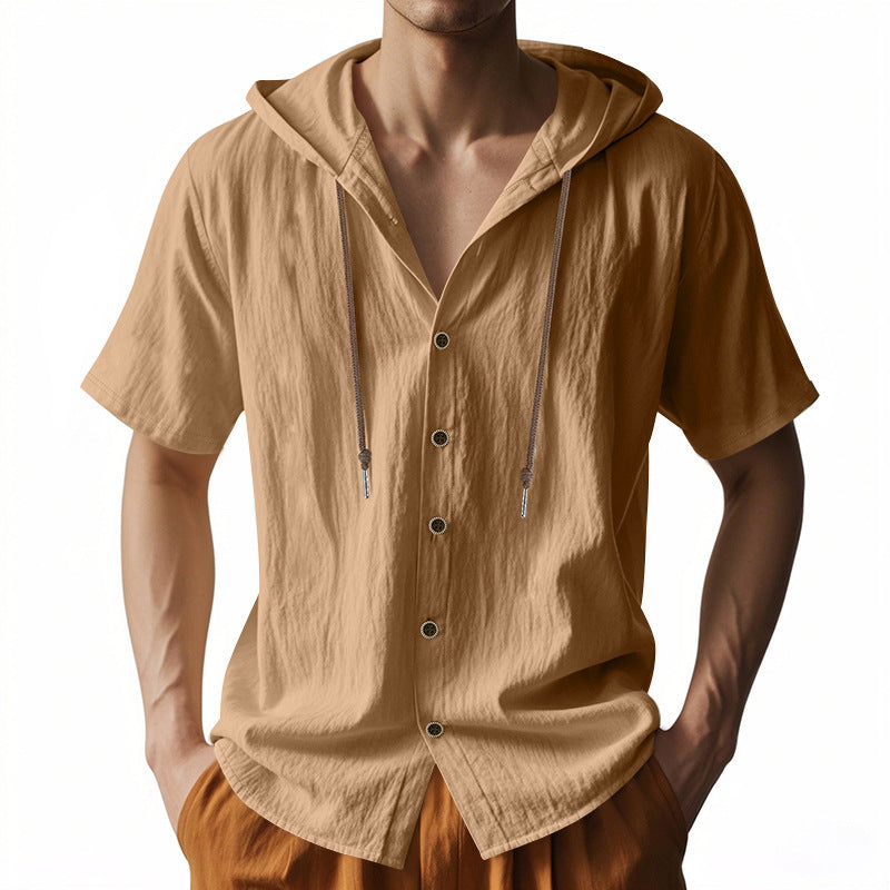 LAURENT MONACO | CHEMISE D'ÉTÉ À CAPUCHE POUR HOMMES