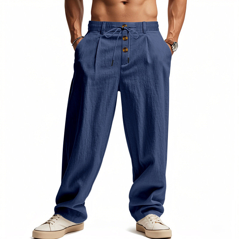 LAURENT MONACO | PANTALONS RELAXÉS EN LIN POUR HOMMES