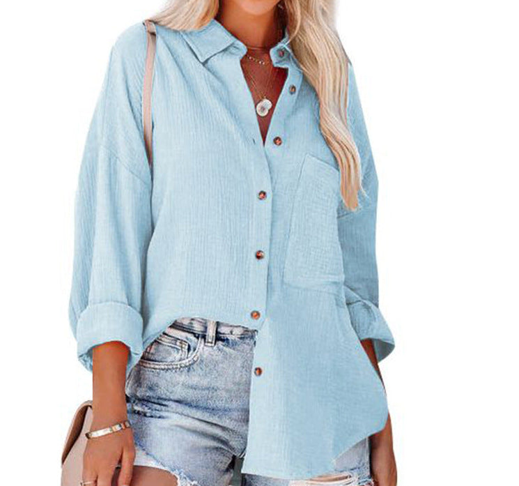 Melanie | Blusa Casual de Botones de Manga Larga