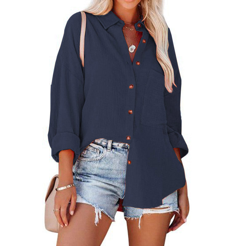 Melanie | Blusa Casual de Botones de Manga Larga