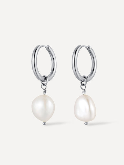 Isabella | Aretes de aro con perla