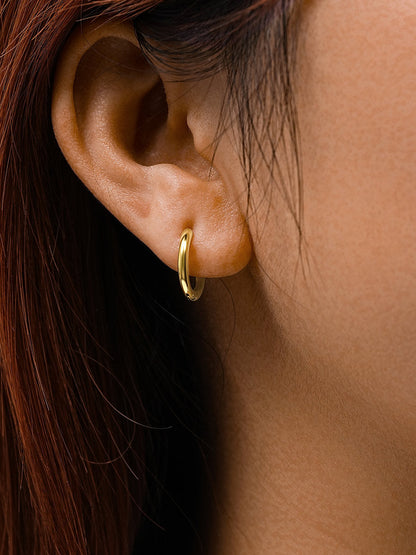 Lucía | Aretes de aro minimalistas