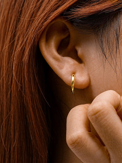 Lucía | Aretes de aro minimalistas