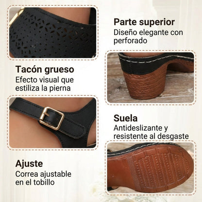 Mia | Sandalias de tacón ancho