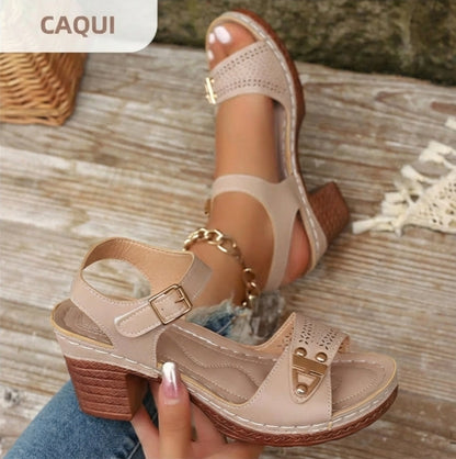Mia | Sandalias de tacón ancho