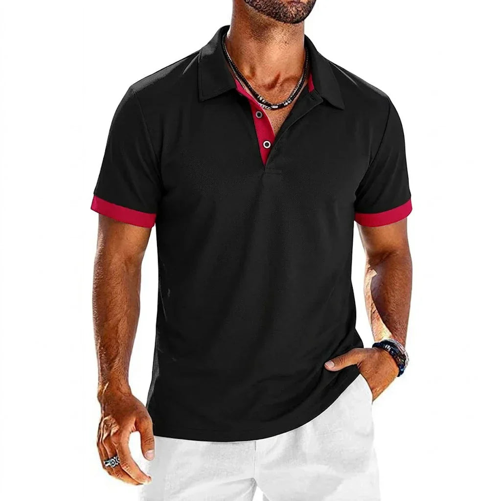LAURENT MONACO | POLO CONTRASTÉ POUR HOMMES