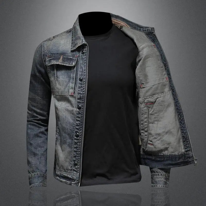 LAURENT MONACO | VESTE EN DENIM ZIPPÉE POUR HOMME