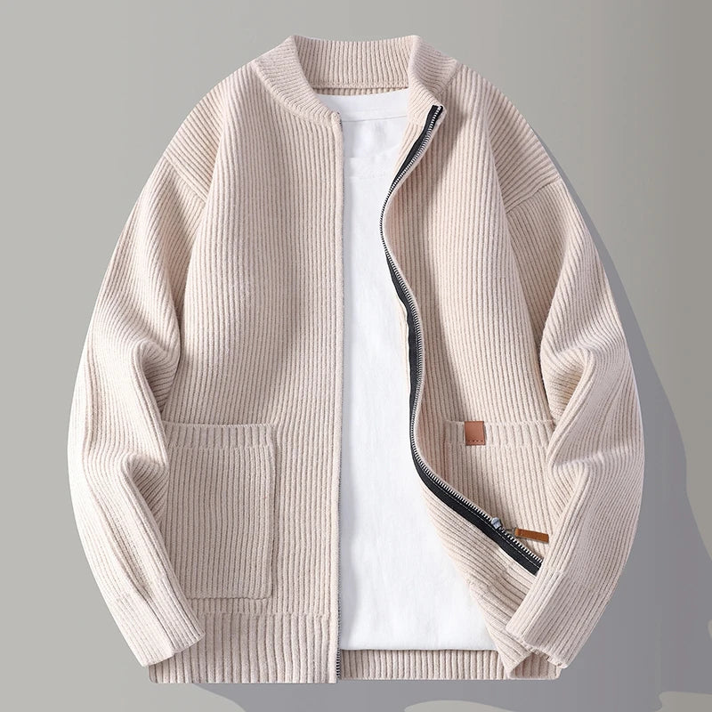 LAURENT MONACO | VESTE À ZIP RIBBÉE POUR HOMMES