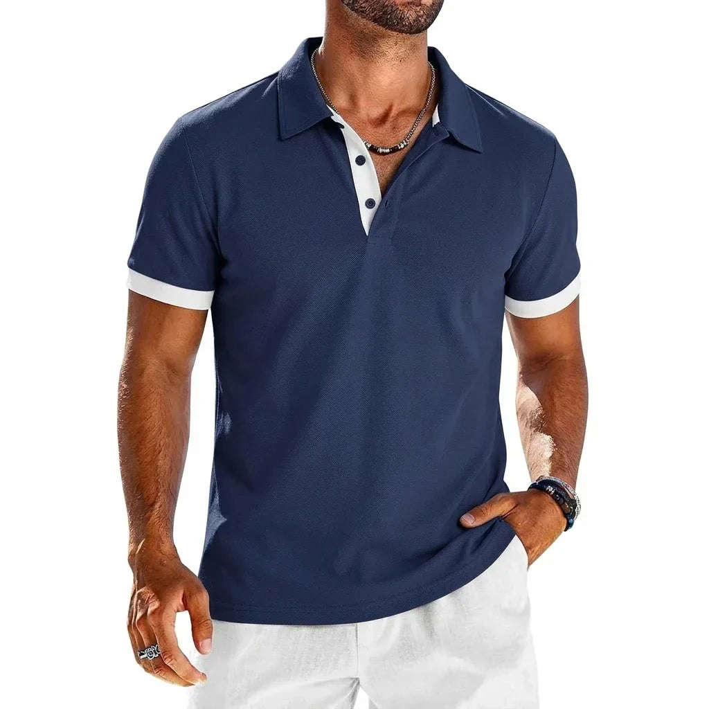 LAURENT MONACO | POLO CONTRASTÉ POUR HOMMES